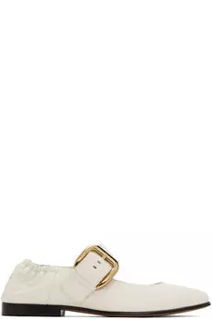 Балетки Astaire Mary-Jane Off-White Bottega Veneta