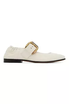 Балетки Astaire в стиле Mary Jane Bottega Veneta, цвет string