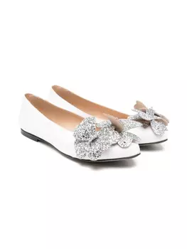 Балетки атласные N21 Kids, белый