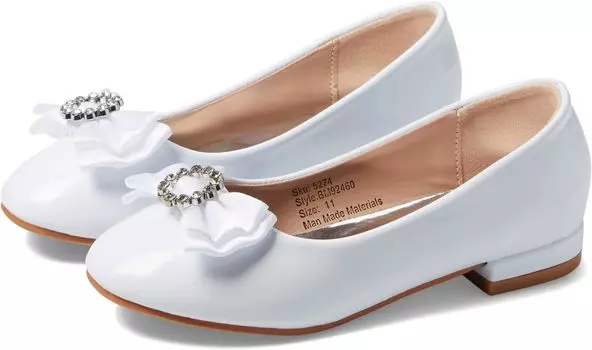 Балетки Avery Shimmer Bow Badgley Mischka, цвет Silver