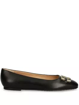 Балетки Baldinini с бляшкой-логотипом, черный
