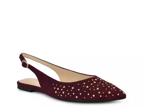 Балетки Baya Flat Nine West, темно-бордовый