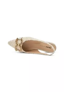 Балетки Bejewelled Boucl Frau Shoes, бежевый