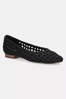 Балетки Black Woven Basket Toms, черный