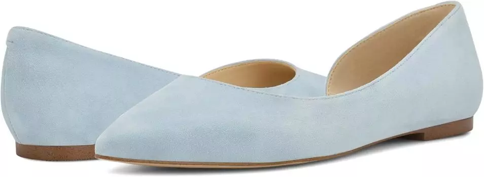 Балетки Blaha Nine West, голубая замша