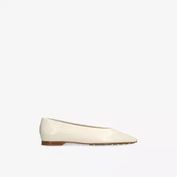 Балетки Bottega Veneta Sofia из кожи на плоской подошве, белый