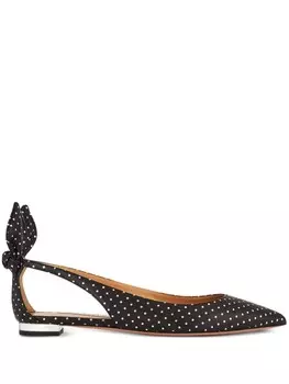 Балетки Bow Tie Aquazzura, черный