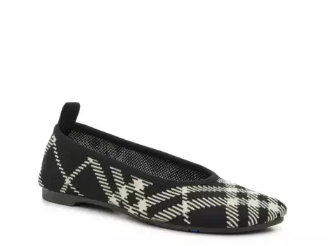 Балетки Burberry, Black/White Check Print