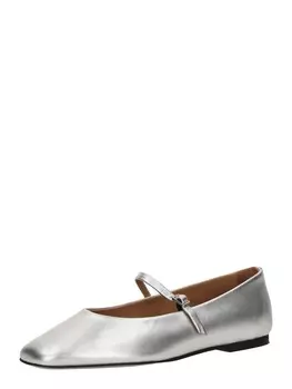 Балетки Calvin Klein Ballet Flats with Strap, серебряный