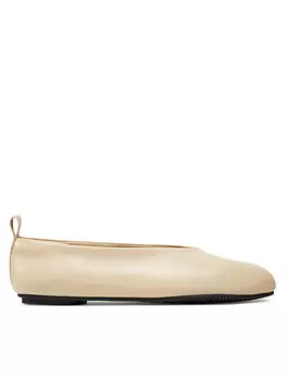 Балетки Calvin Klein Jeans Ballerina Leather YW0YW01803, бежевый