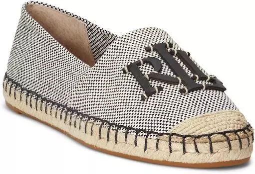 Балетки Cameryn III Canvas & Leather Espadrille LAUREN Ralph Lauren, цвет Natural/Black/Black