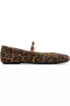 Балетки Carla Gianvito Rossi, цвет leopard print suede