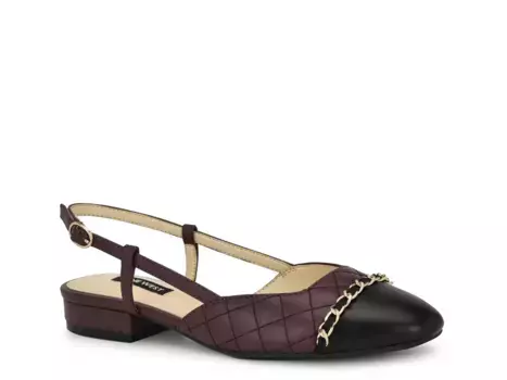 Балетки Charme Flat Nine West, темно-красный/бордовый/черный