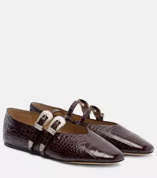 Балетки Claudia из кожи Le Monde Bryl, Coco Brown