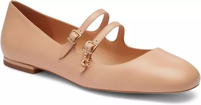 Балетки COACH Whitley Leather Mary Jane, цвет Beechwood