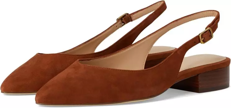 Балетки Cole Haan Mazie Slingback Flat, цвет Dark Cuoio Suede