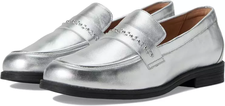 Балетки Cole Haan Stephie Embellished Loafers, цвет Silver Leather/Silver Studs