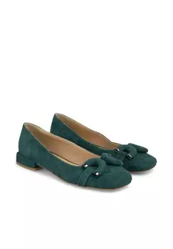 Балетки CON PUNTERA REDONDEADA Y SIN CIERRE. Alma en Pena, цвет Verde Abeto