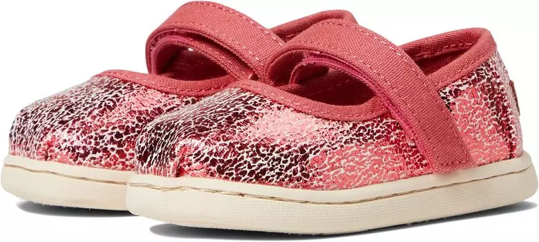 Балетки Crackle Foil Tiny Mary Jane TOMS, цвет Dark Rose