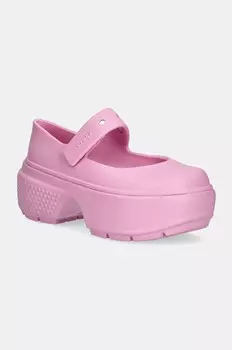 Балетки Crocs Stomp Mary Jane, розовый