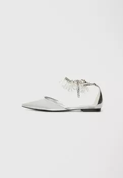 Балетки CRYSTLED Jeffrey Campbell, серебряный
