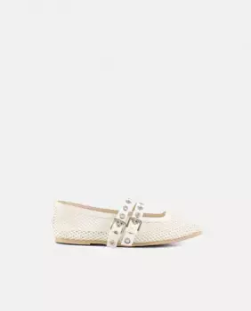 Балетки для девочек Colors of California, кремово-белый