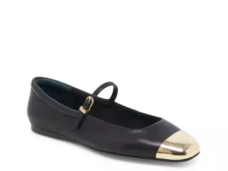 Балетки Dolce Vita Reyes Toe Cap Ballet Flat, черная кожа