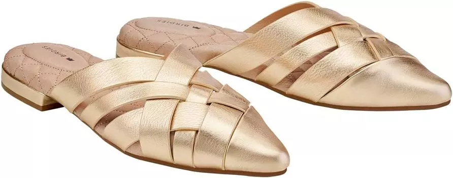 Балетки Dove Leather Mule Birdies, золото