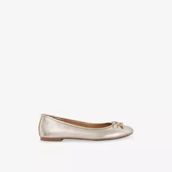 Балетки Dune Hallo из кожи с бантом, золотой