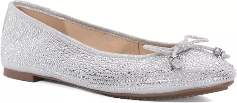 Балетки Dune London Hallis, цвет Silver Diamantes