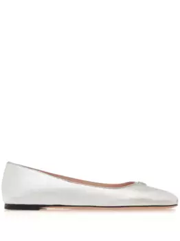 Балетки Emblem с металлическим логотипом Bally, серебяный