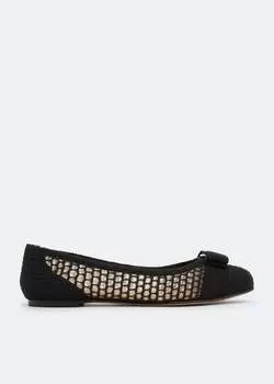 Балетки Ferragamo Varina Woven, черный