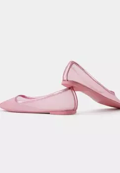 Балетки Flat Bershka, розовый