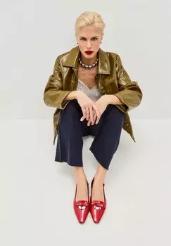 Балетки FLATS – BOW DETAIL Cesare Gaspari, красный