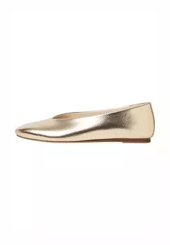 Балетки FLATS WITH A ROUND VAMP Stradivarius, золотой