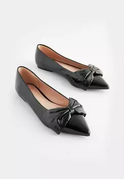 Балетки FOREVER COMFORT POINT TOE BOW Next, черный