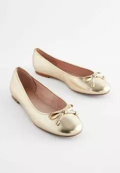 Балетки FOREVER COMFORT ROUND TOE REGULAR FIT Next, золотой