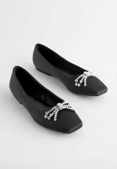 Балетки FOREVER COMFORT SQUARE TOE REGULAR FIT Next, черный