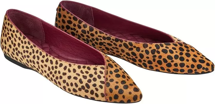 Балетки Goldfinch Calf Hair Flat Birdies, цвет Mini Cheetah Tipped Hair Calf
