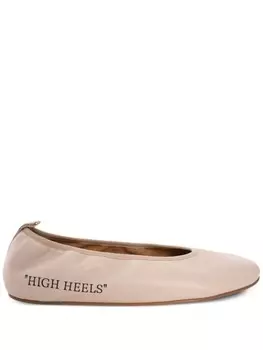 Балетки High Heels Off-White, нейтральный цвет
