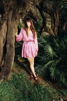 Балетки из эластичной кожи ZARA, цвет Burgundy Red