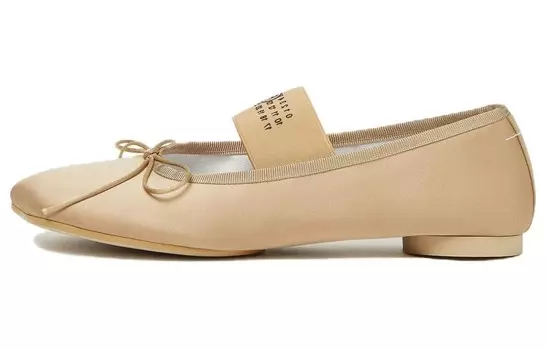 Балетки из атласа Mm6 Maison Margiela, бежевый
