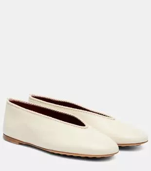 Балетки из кожи розового цвета Bottega Veneta, Sea Salt