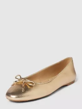 Балетки из кожи с бантом, модель NORI MICHAEL Michael Kors, золото