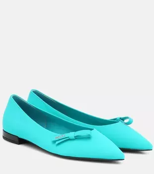 Балетки из неопрена Prada, Turchese