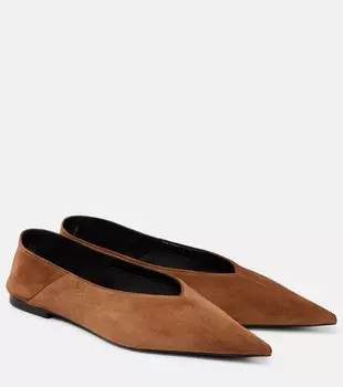Балетки из нубука Nour Saint Laurent, Land