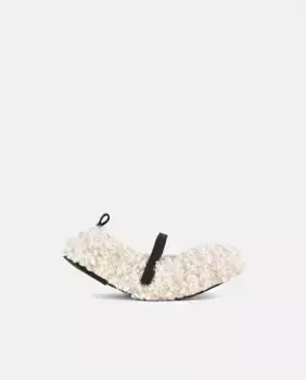 Балетки из овчины для девочек Colors of California, белый