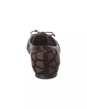 Балетки из парусины и атласа Valentino Iconographe, коричневый