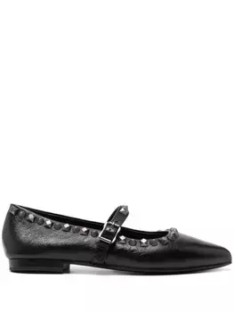 Балетки из ясеня с заклепками Ash, черный