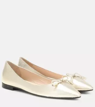 Балетки из сафьяновой кожи Prada, Pirite